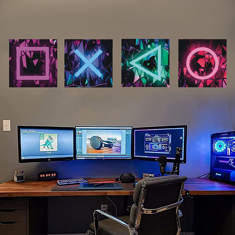 Gaming Console Wallpaper - Stiker dinding dekorasi dinding Game anak-anak,