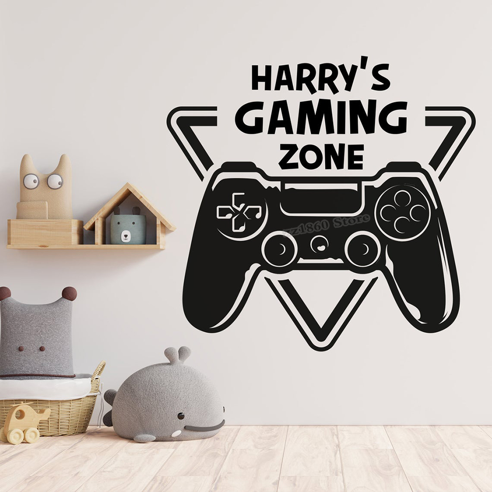 Gaming Console Wallpaper - Stiker Dinding Zona Permainan Nama Sesuai