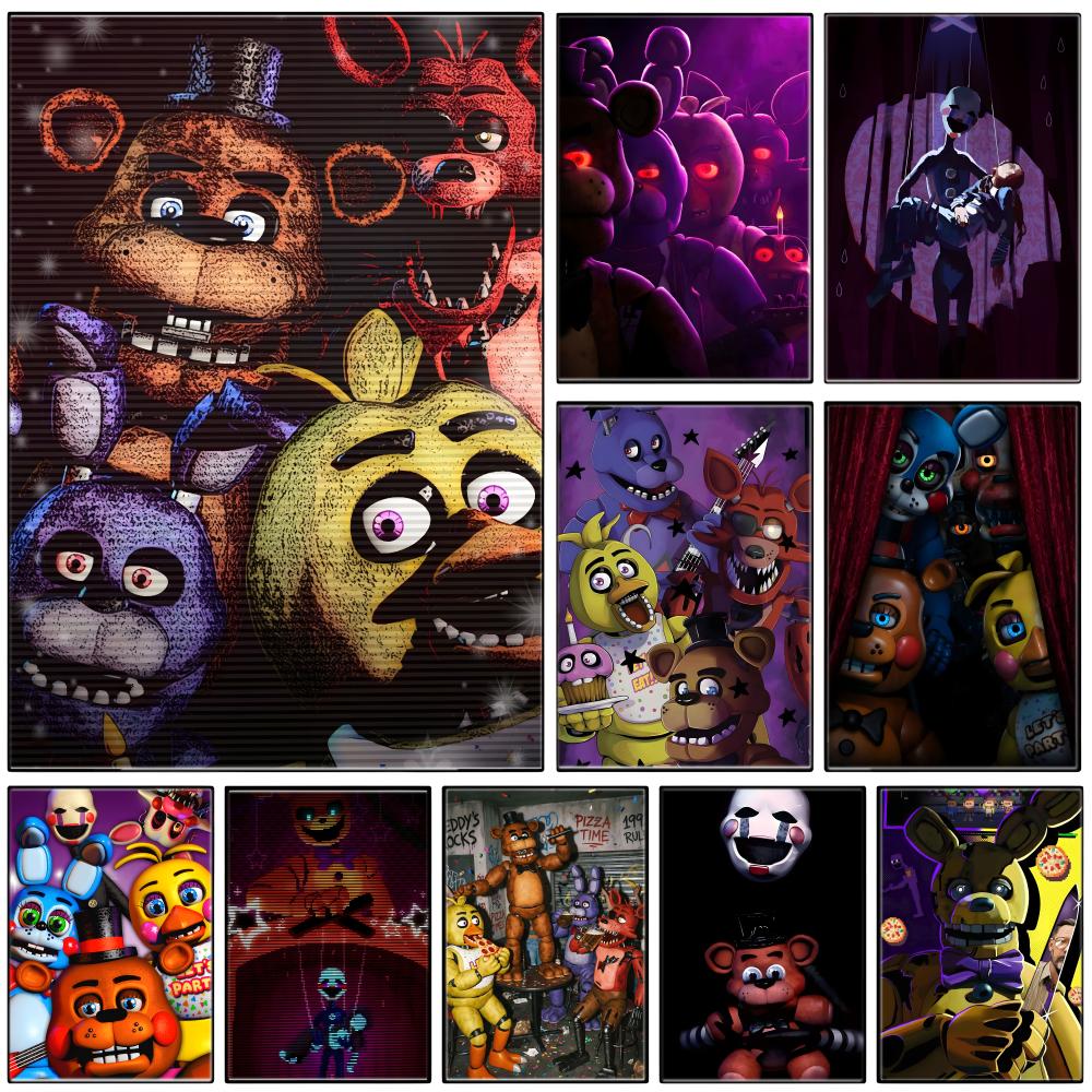 Poster F-FNAF Game Horor Anima - Gaming Console Wallpaper ulasan dan harga