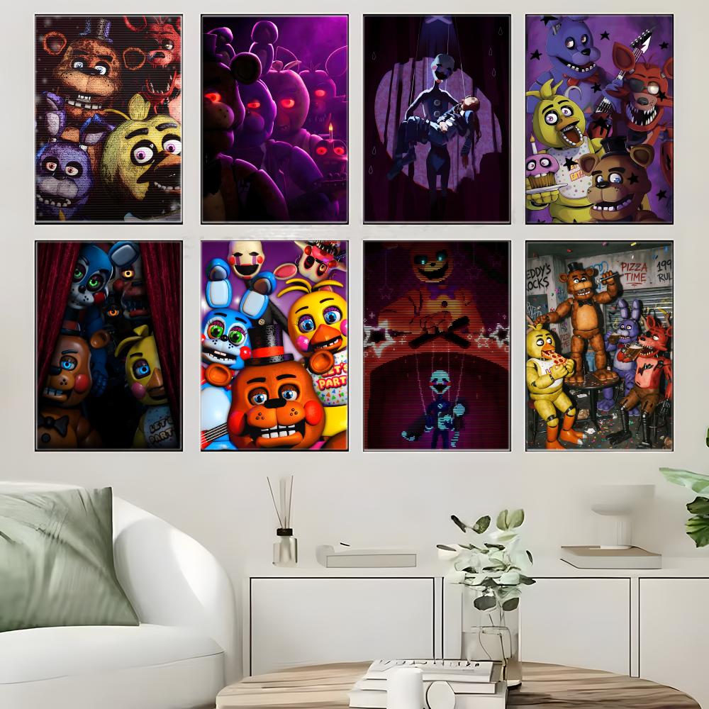 Poster F-FNAF Game Horor Anima - Gaming Console Wallpaper ulasan dan harga