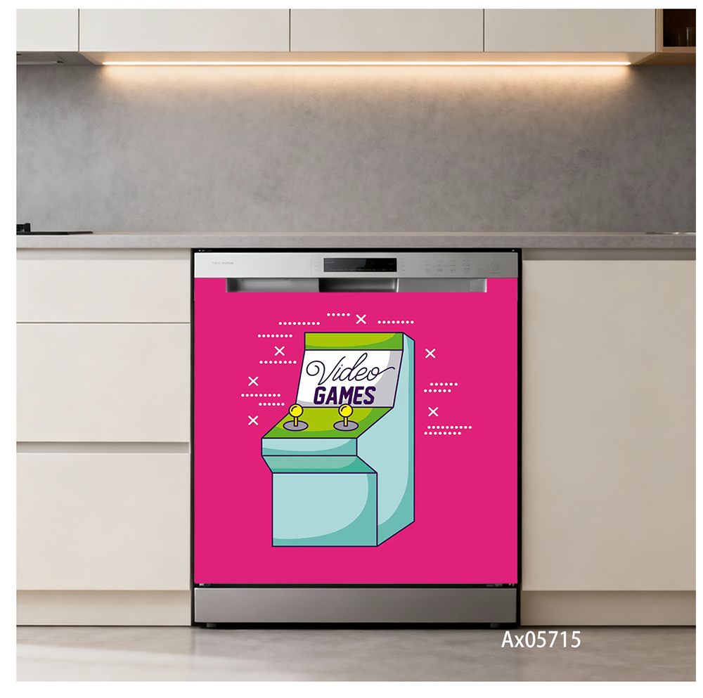 Stiker Pintu Mesin Cuci Piring - Gaming Console Wallpaper ulasan dan harga